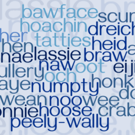 Wordcloud mit schottischen Wörtern